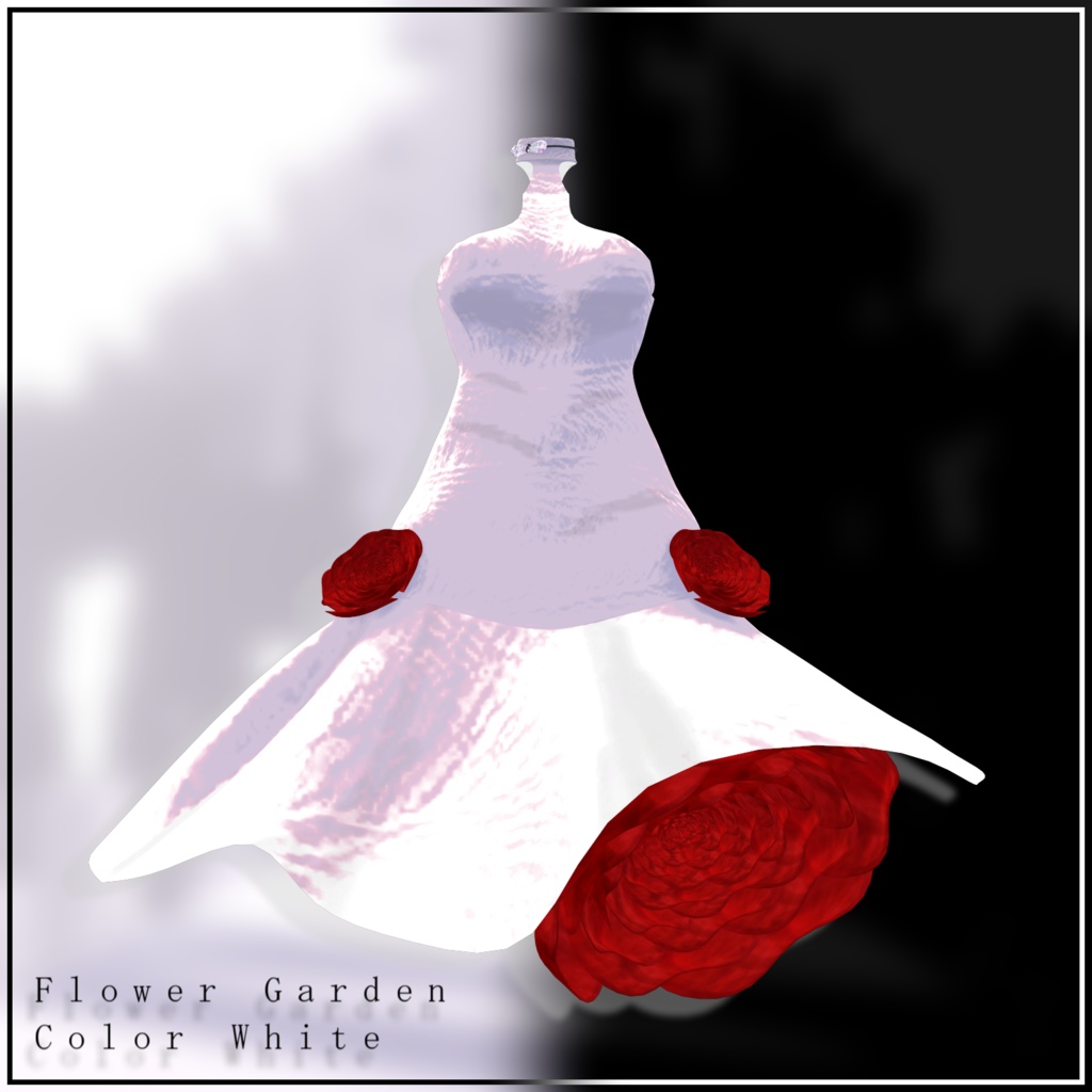 ドレス フラワーガーデン - Flower Garden - for 梅雨ちゃん 【3Dモデル】【VRChat】