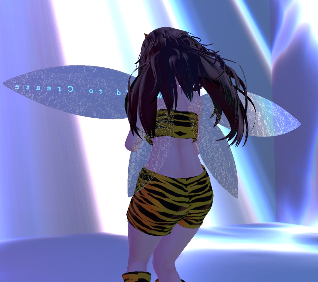 幻想妖精の翼 - インビジブルフェアリーウィング - invisible fairy wing 【VRChat想定】|ちくわ雑貨