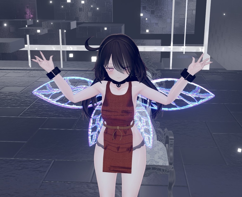幻想妖精の翼 - インビジブルフェアリーウィング - invisible fairy wing 【VRChat想定】|ちくわ雑貨