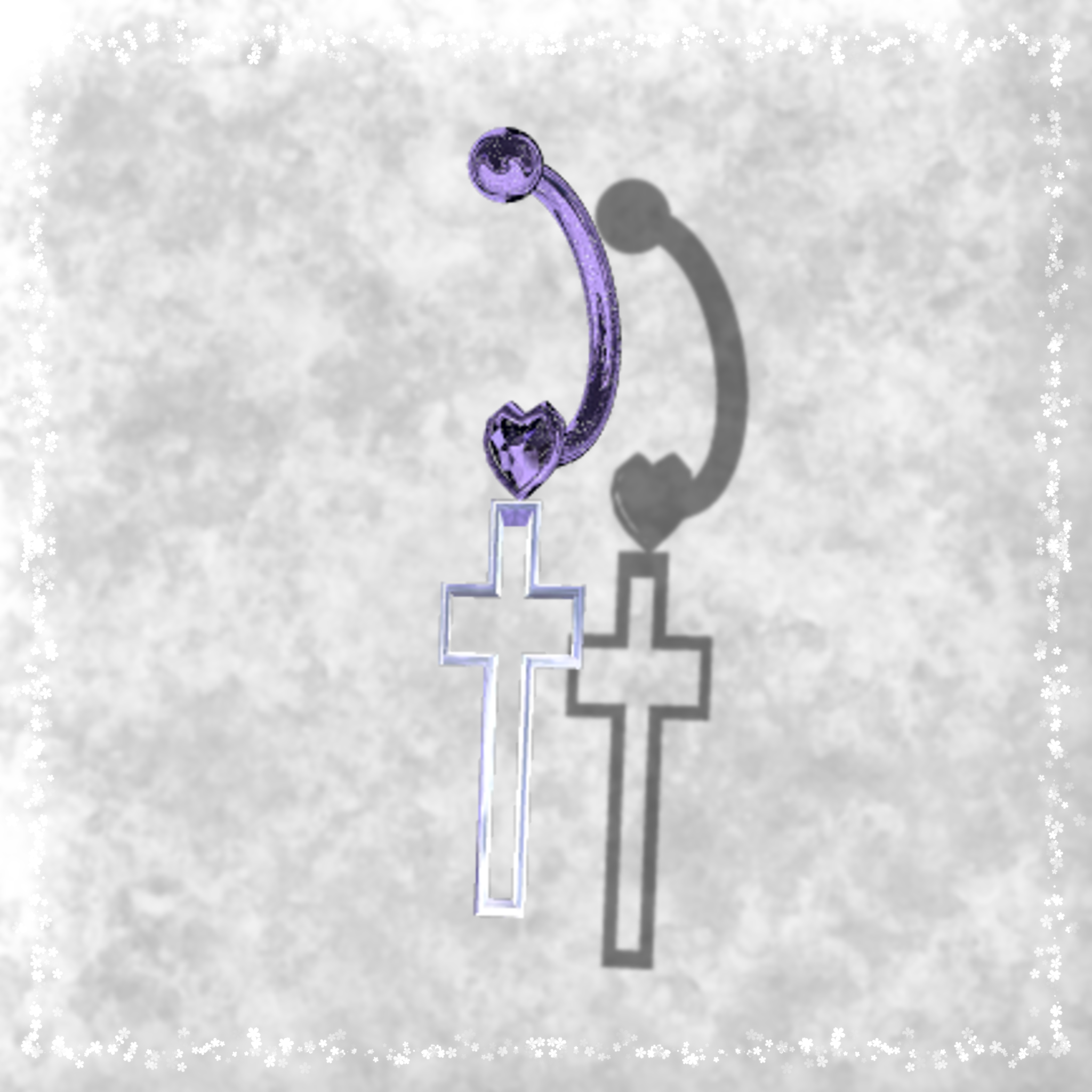 【無料版】 クロスハート ヘソピアス for. Lasyusha【ラシューシャ用】 【VRChat】