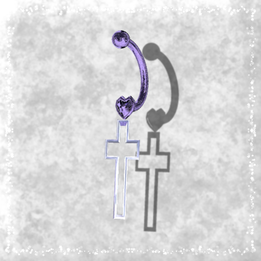 【無料版】 クロスハート ヘソピアス for. Lasyusha【ラシューシャ用】 【VRChat】