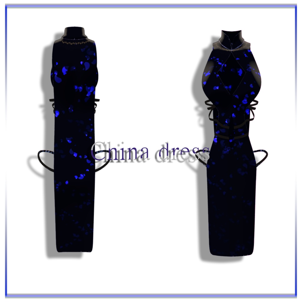 【ラシューシャ用】China dress v1.00 【VRChat】