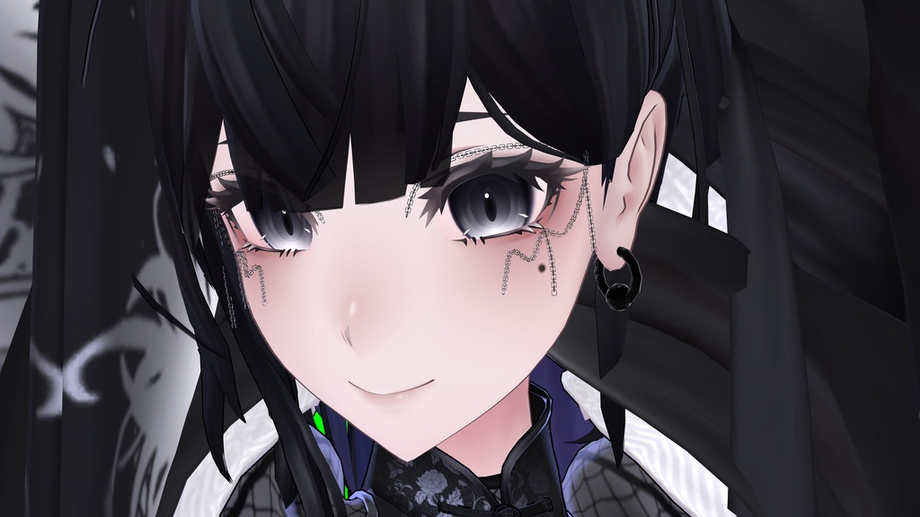 【ラシューシャ用】 EYE CHAIN - アイチェイン - 【VRChat】【EYE CHAIN - ハロウィンVer統合】