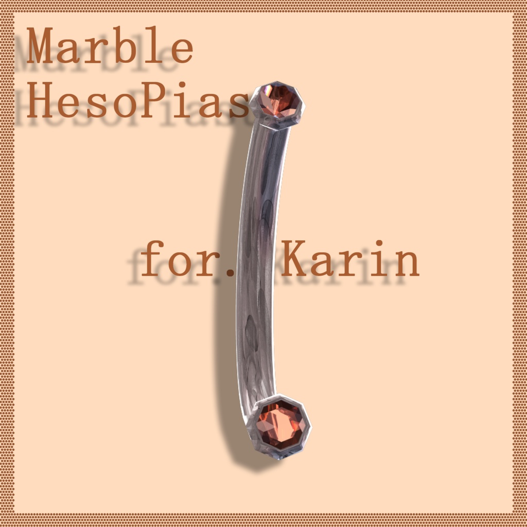 【 カリンちゃん用 】ヘソピアス for. Karin - HesoPiasu -【 VRChat 】