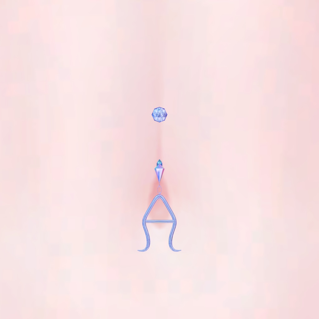 イニシャルヘソピアス A~E -Initial HesoPiasu- 【VRChat想定】