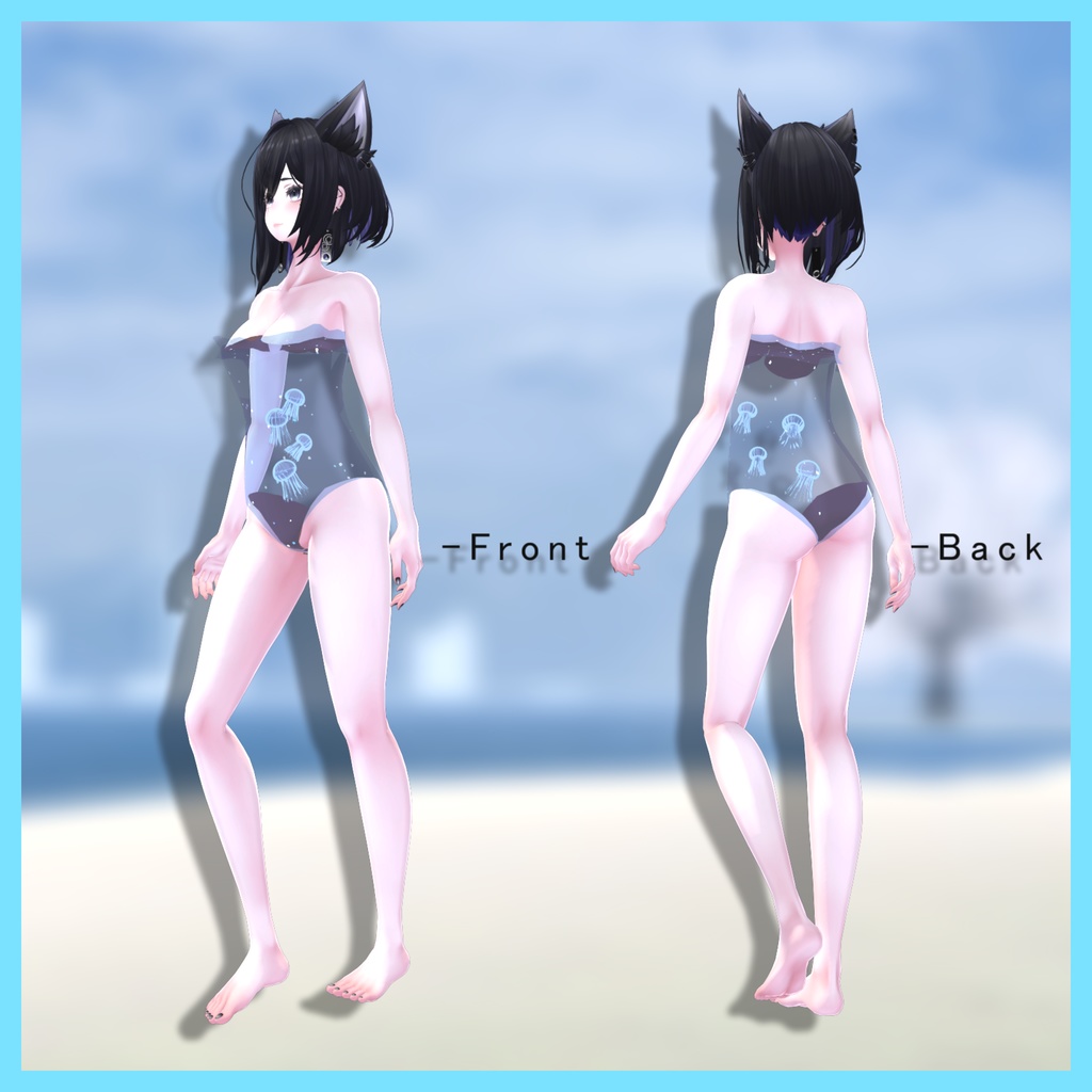 クラゲな水着 - Jellyfish - for.Lasyusha【VRChat】【水着】【MA対応】