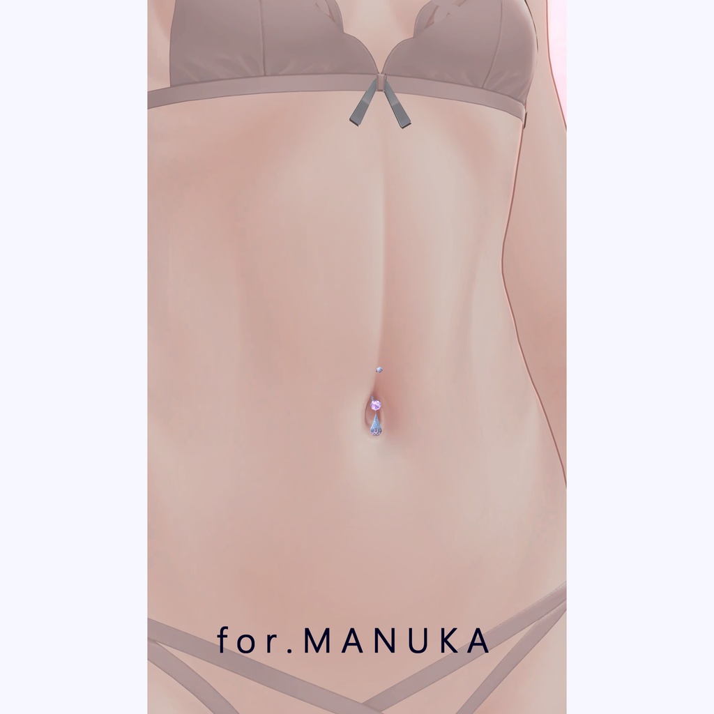 ヘソピアス - HesoPiasu - for.MANUKA 【マヌカ対応】 【VRChat】 【MA想定】