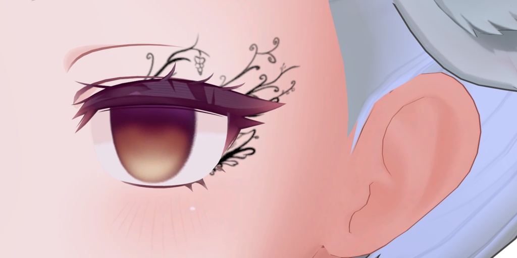 ミルティナちゃん用の アイライン タトゥー ? 【VRChat】【texture】