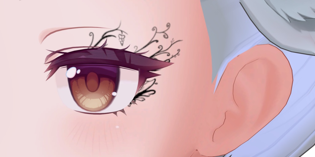 ミルティナちゃん用の アイライン タトゥー ? 【VRChat】【texture】