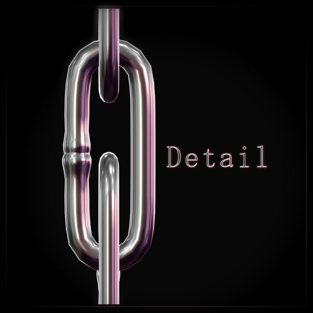 Chain Earring - イヤリング ( ピアス )-【 VRChat想定 】【 PB設定済 】