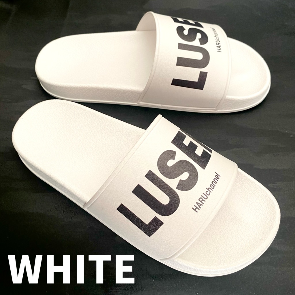 【完全受注生産】LUSERシャワーサンダル【ブラック/ホワイト】