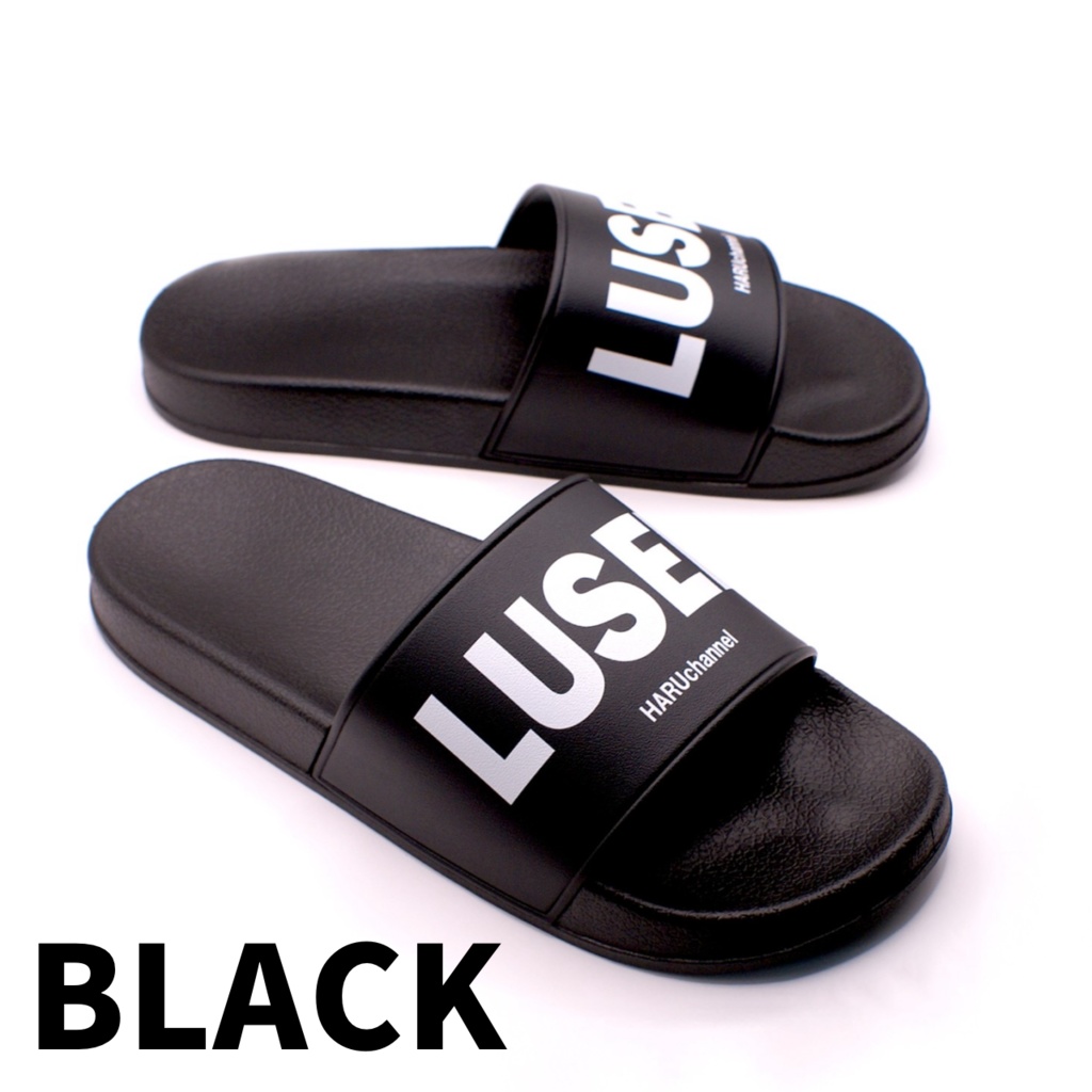 【完全受注生産】LUSERシャワーサンダル【ブラック/ホワイト】