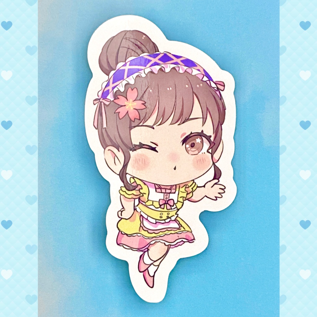 一日店長イベント記念グッズ オリジナルアクリルキーホルダー&ステッカーセット【はるきゃん】