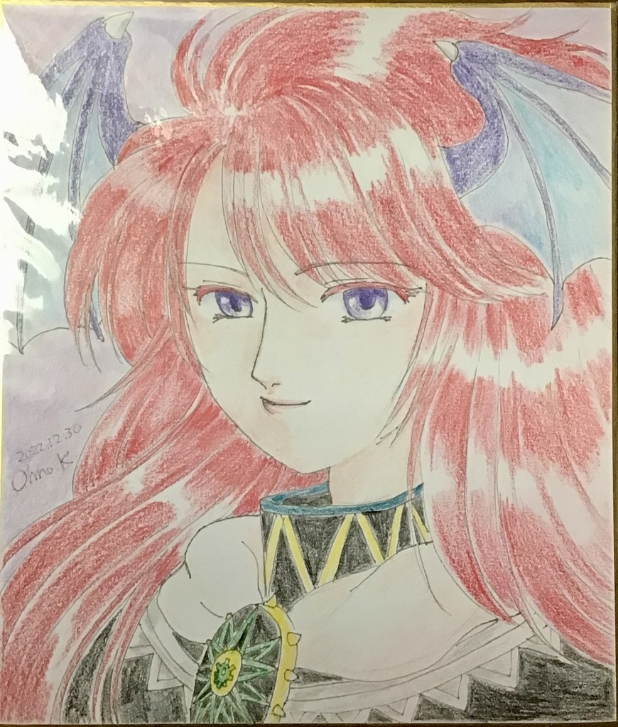 トリックスター色紙：二次職ドラゴン（赤髪ダークロード）