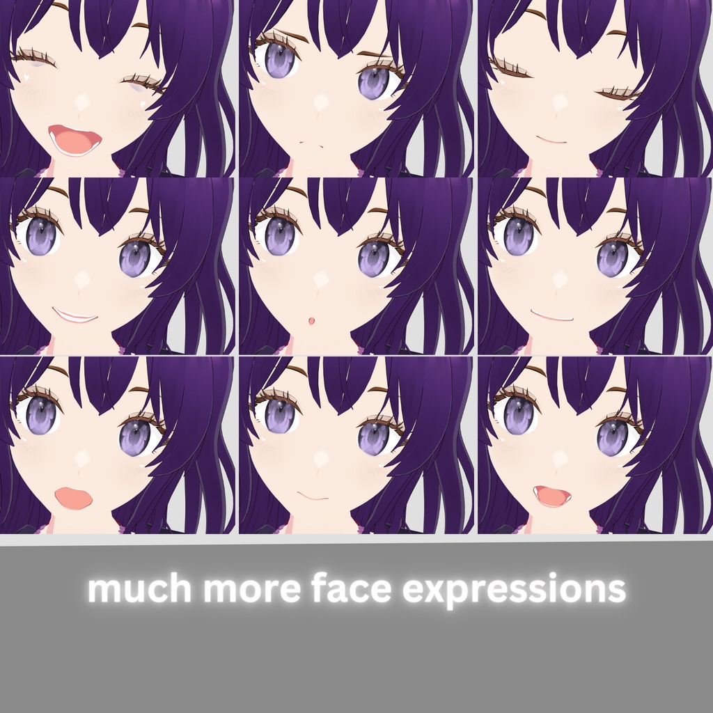 Premade VTuber Model | purple idol |  Ready for vtubers!