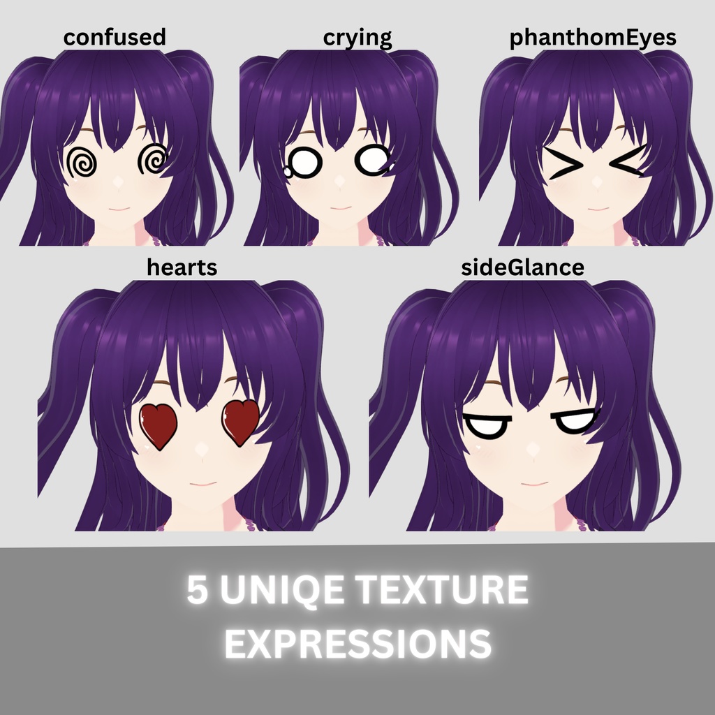 Premade VTuber Model | purple idol |  Ready for vtubers!