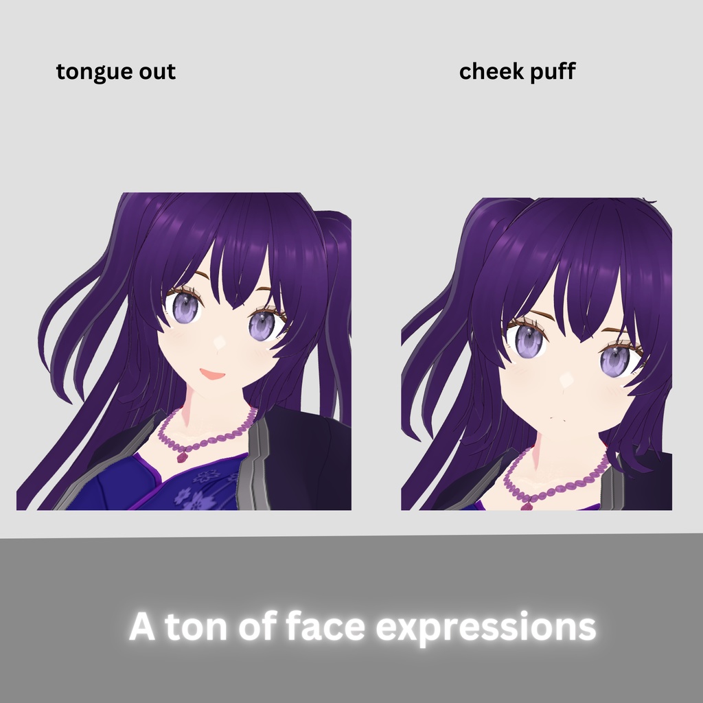 Premade VTuber Model | purple idol |  Ready for vtubers!