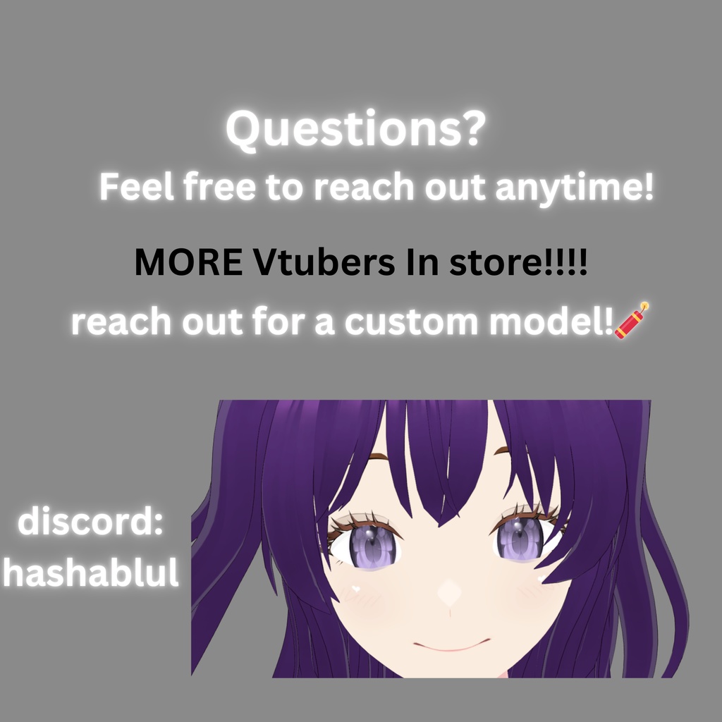 Premade VTuber Model | purple idol |  Ready for vtubers!