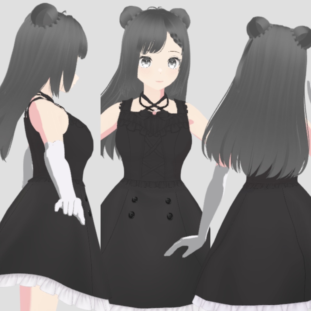 Funeral Maid vtuber Model: Fully Rigged , full body