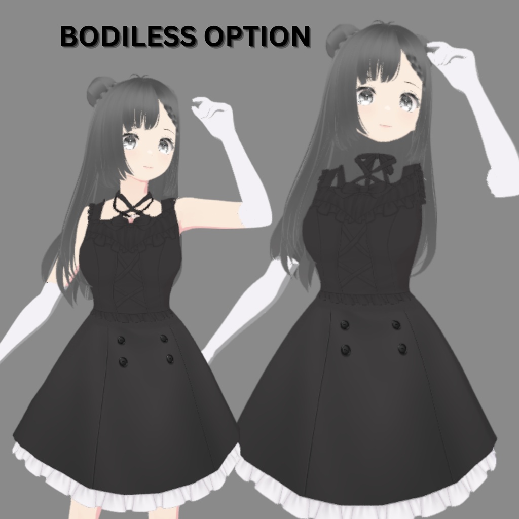 Funeral Maid vtuber Model: Fully Rigged , full body