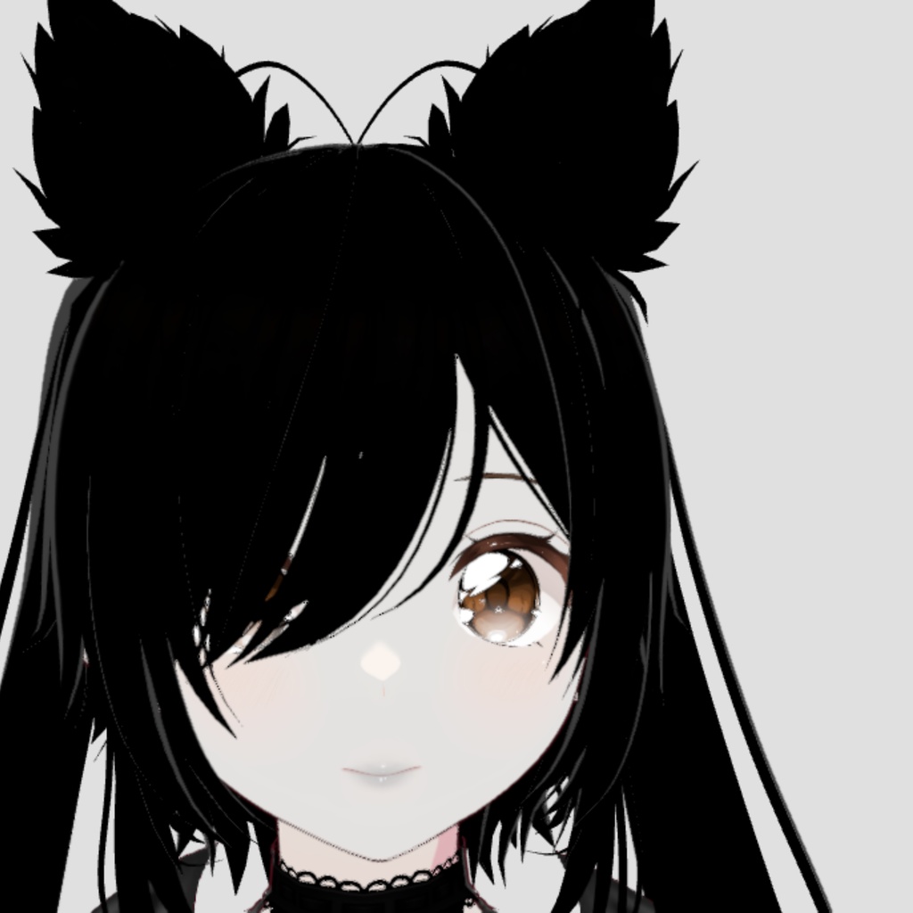 🖤VTuber 3DModel| kiku Cute Goth Girl | including backgrounds | Fully Rigged, Full Body🖤