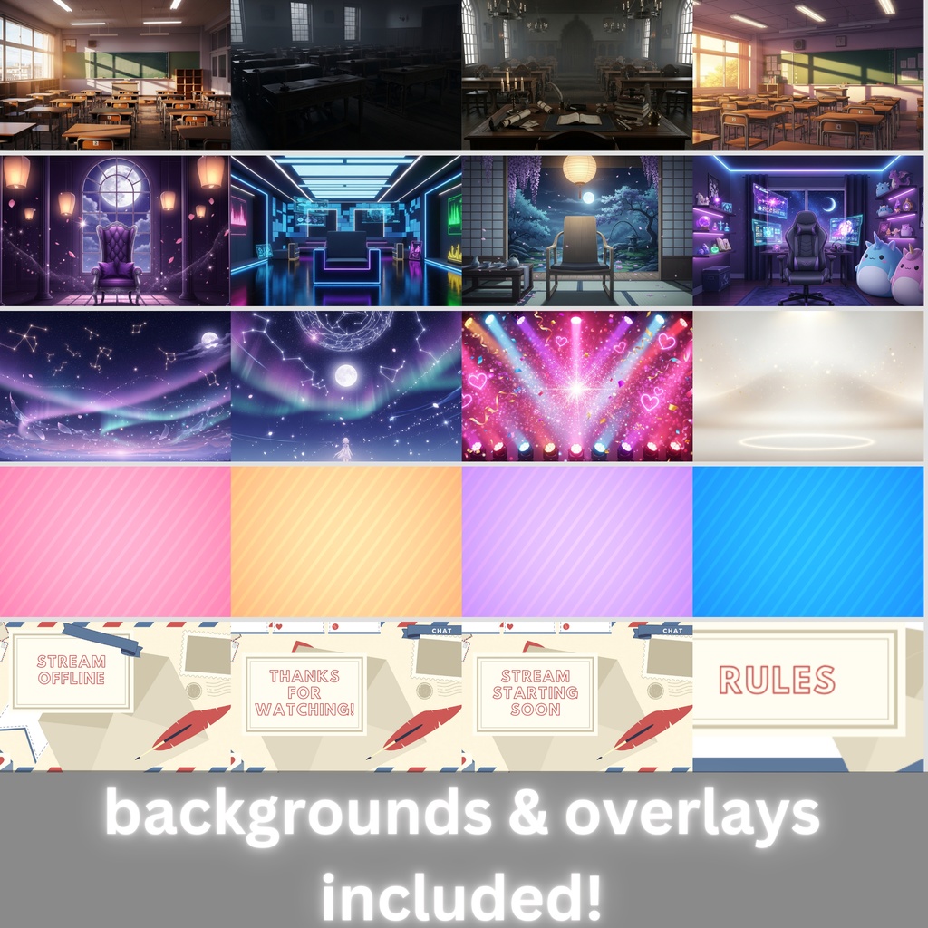 Vtuber model Red oni male: ton of expressions, including backrounds, fully rigged