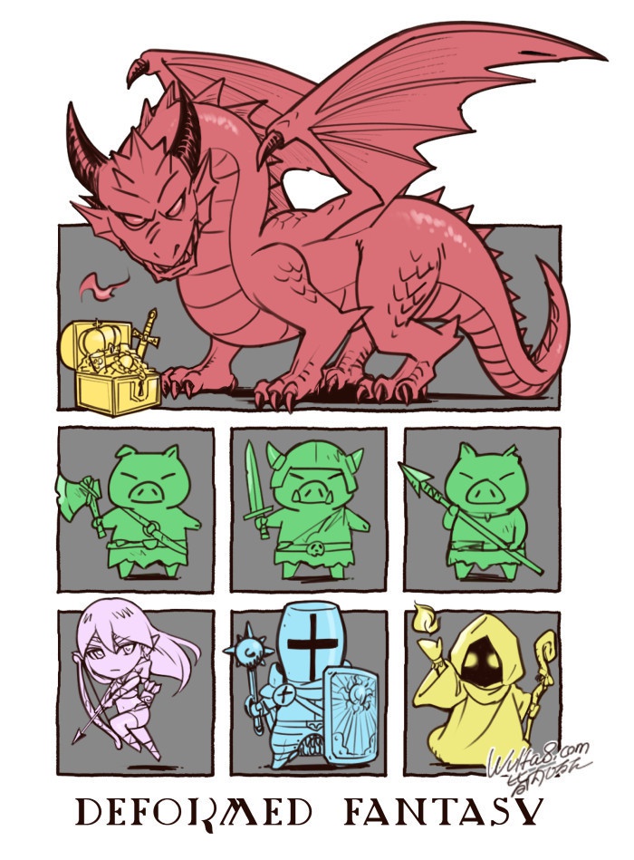 デフォルメ ファンタジーTシャツ