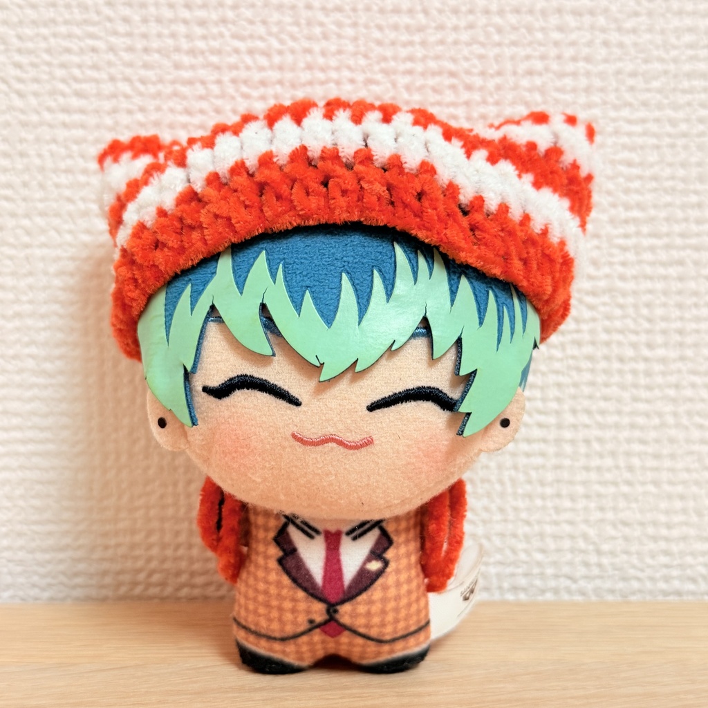 オレンジ帽子と招き猫リュック