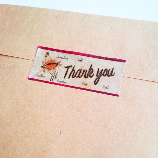 空想飛行機 Thankyouマスキングテープ