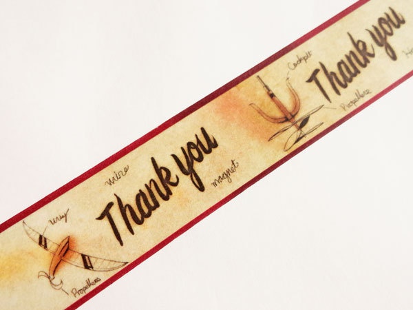 空想飛行機 Thankyouマスキングテープ