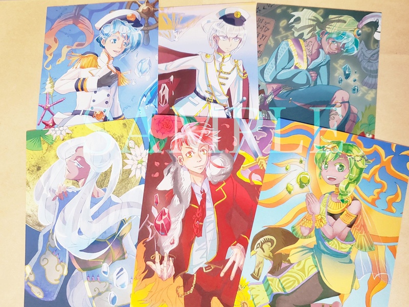 鉱石×少年 ポストカードセット 6枚組 春夏