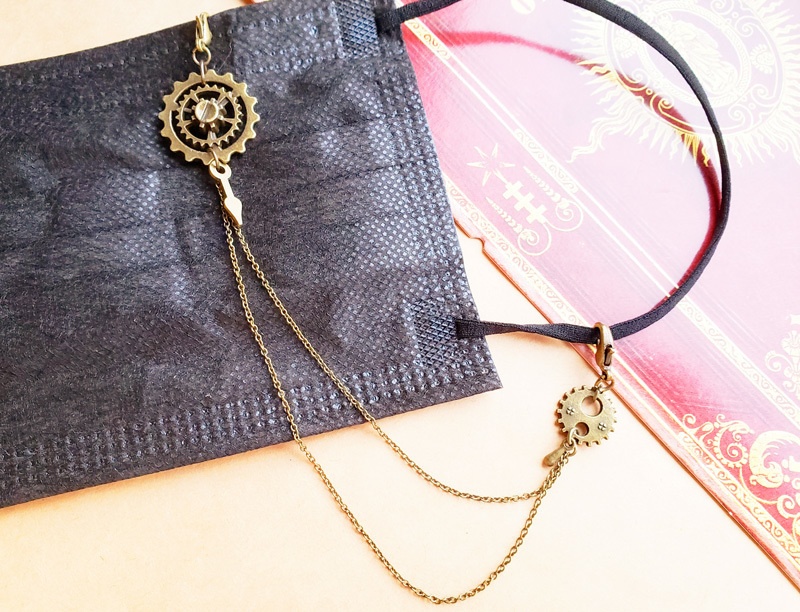 歯車のマスクチャーム【スチームパンク風】