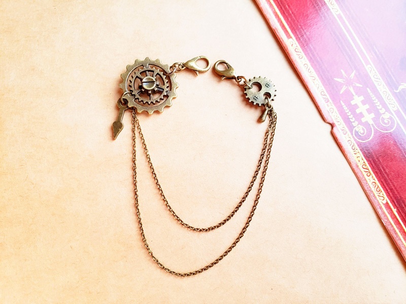 歯車のマスクチャーム【スチームパンク風】