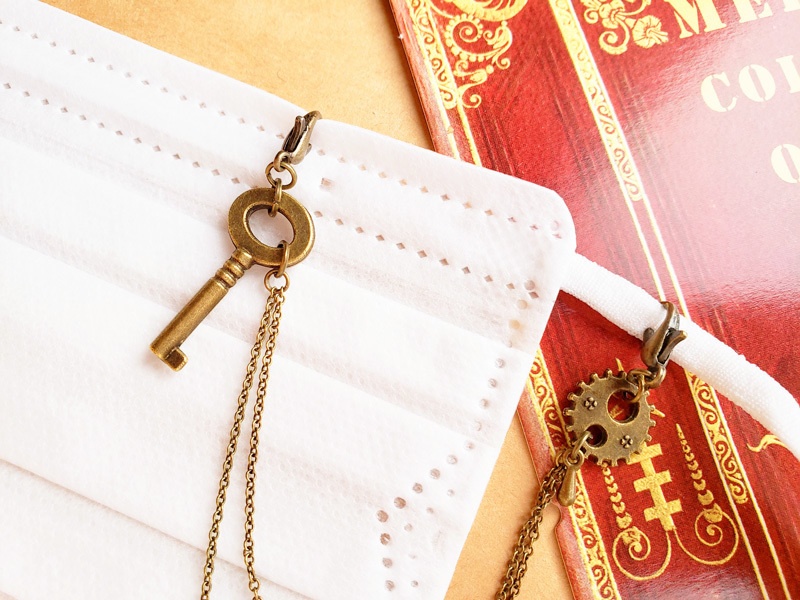 歯車のマスクチャーム【スチームパンク風】