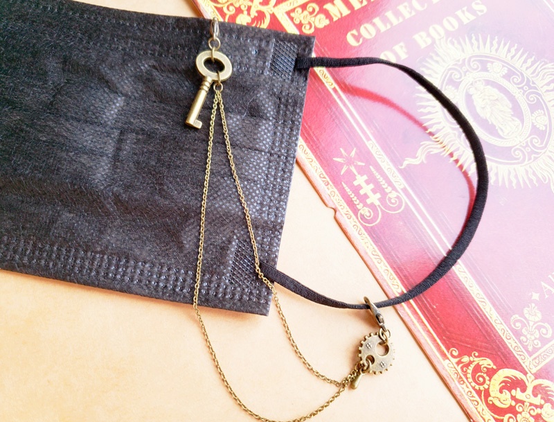 歯車のマスクチャーム【スチームパンク風】