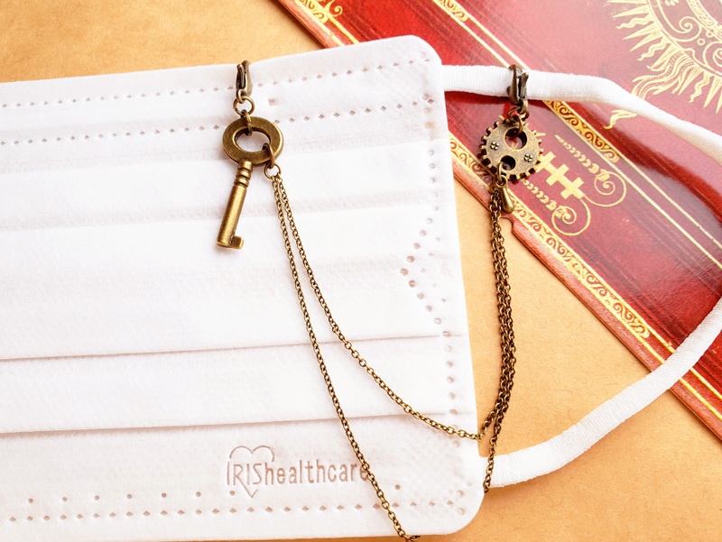 歯車のマスクチャーム【スチームパンク風】