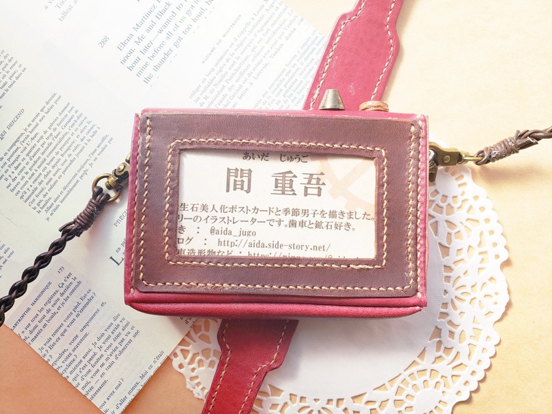 革製カメラ型カードケース 名刺入れ