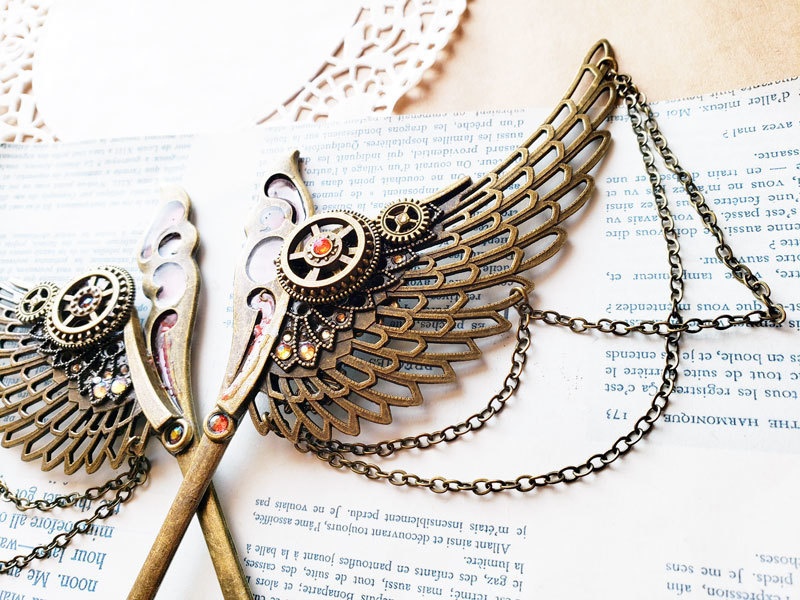 片翼の髪飾り かんざし