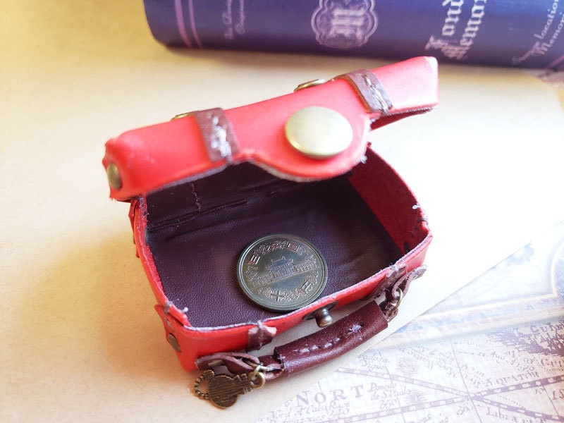 旅人の革トランク 小物入れ