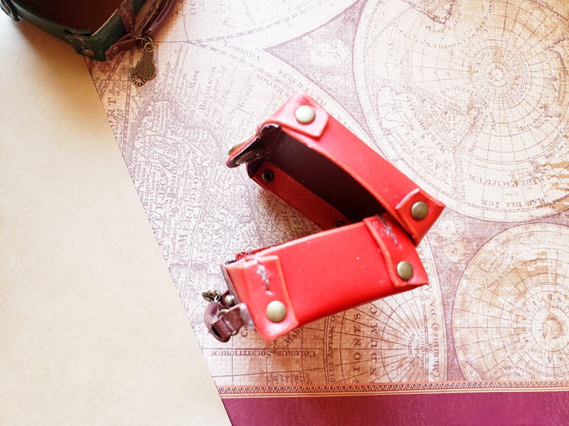 旅人の革トランク 小物入れ