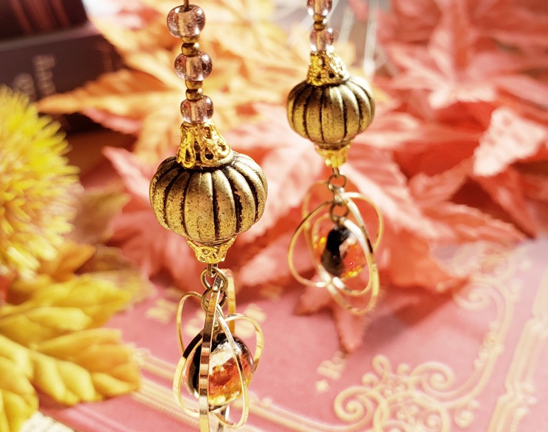 2つぼんぼりの髪飾り【秋】かんざし