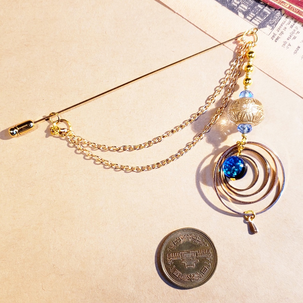 天文学者の胸飾り【ファンタジー】ブローチ ハットピン ストールピン