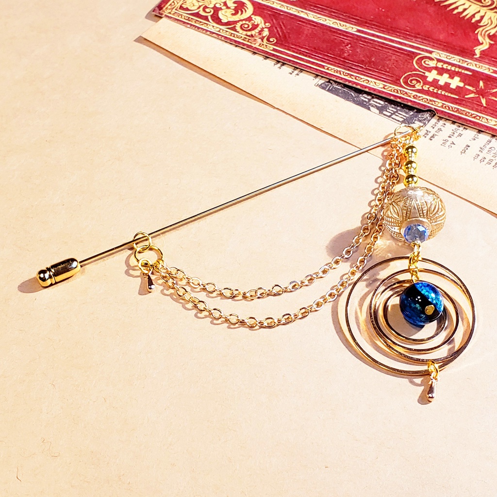 天文学者の胸飾り【ファンタジー】ブローチ ハットピン ストールピン