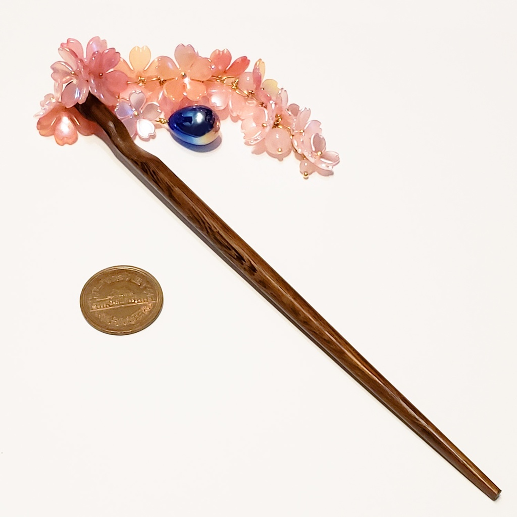 細枝に桜咲く髪飾り【春】かんざし 大正浪漫
