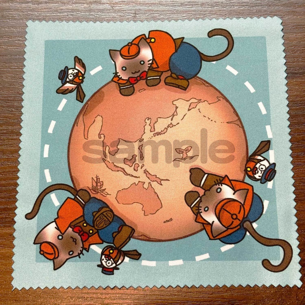 ねこ探偵シャムロックのメガネ拭きセット