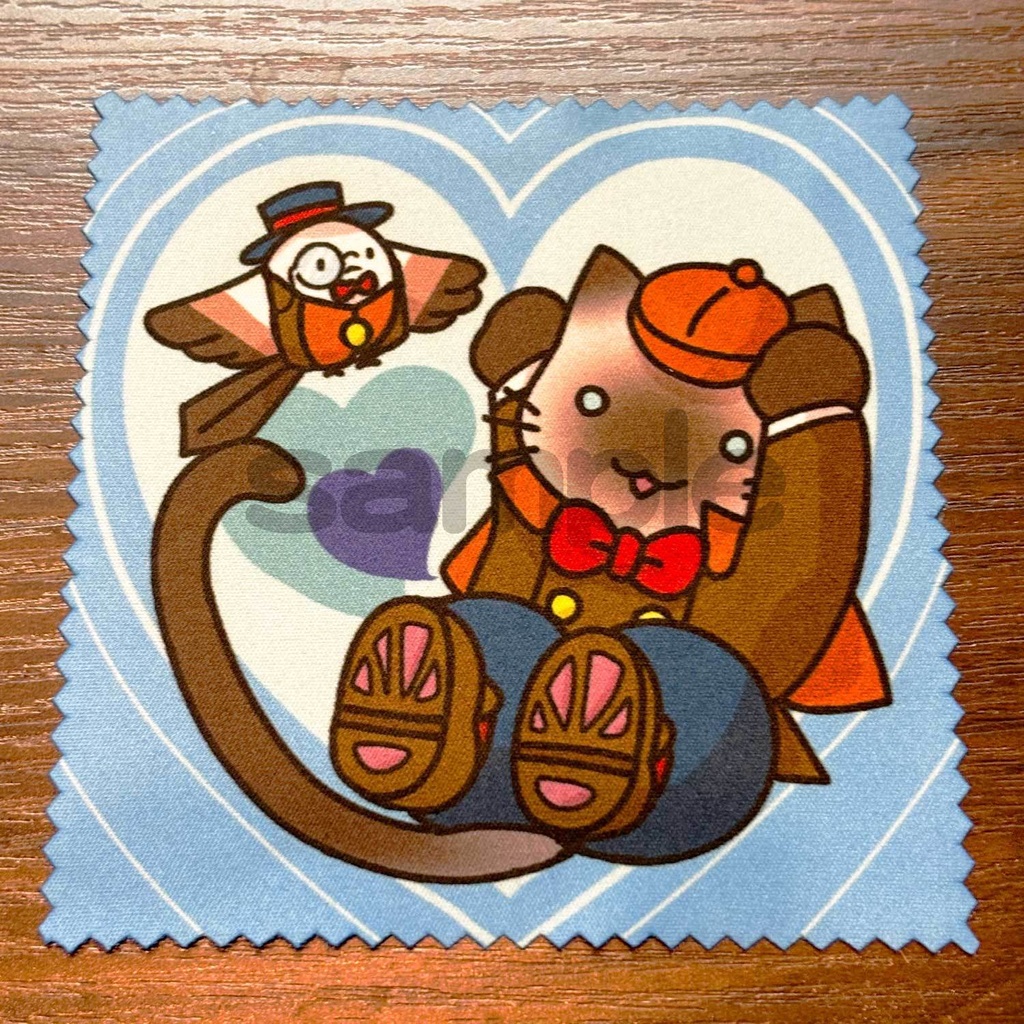 ねこ探偵シャムロックのメガネ拭きセット