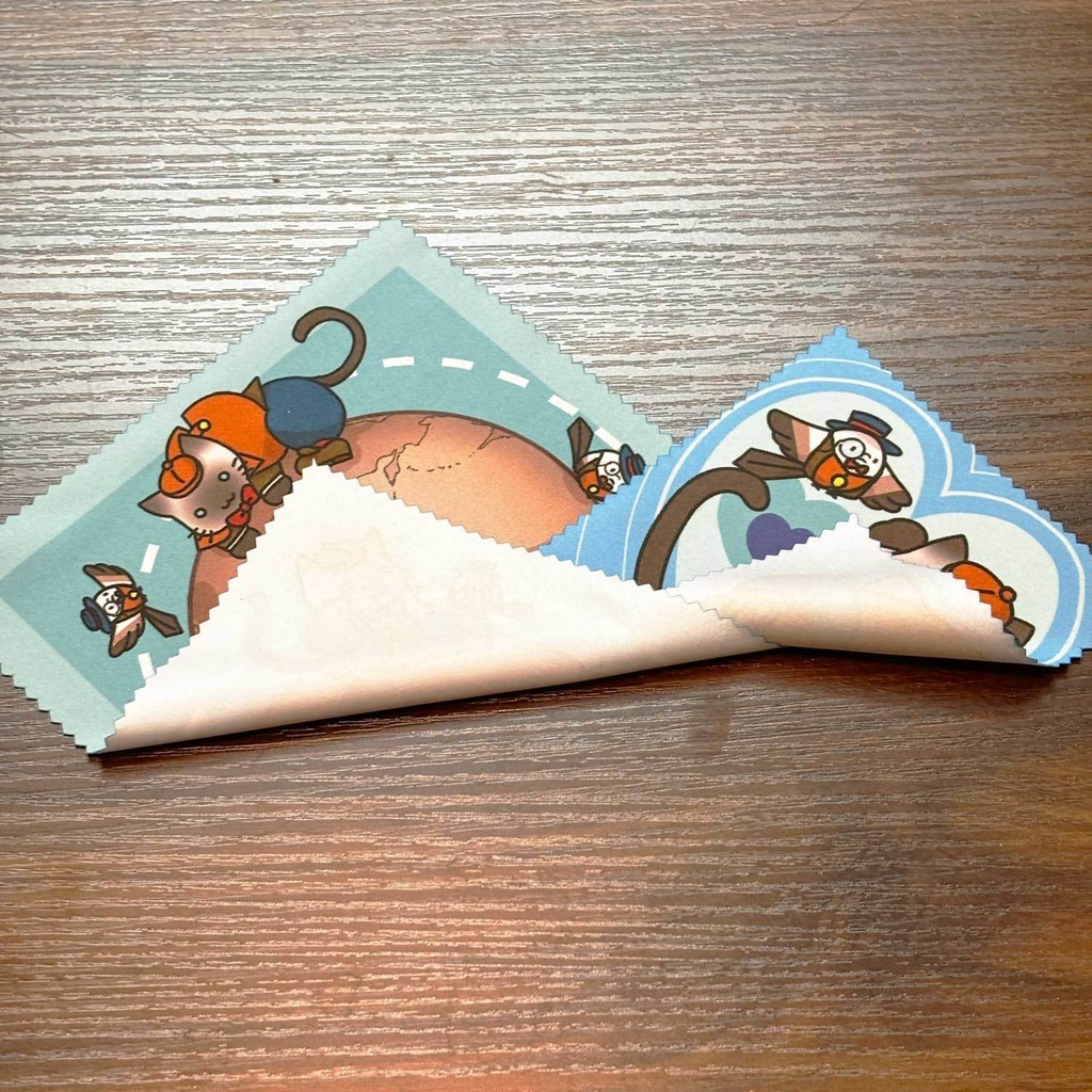 ねこ探偵シャムロックのメガネ拭きセット