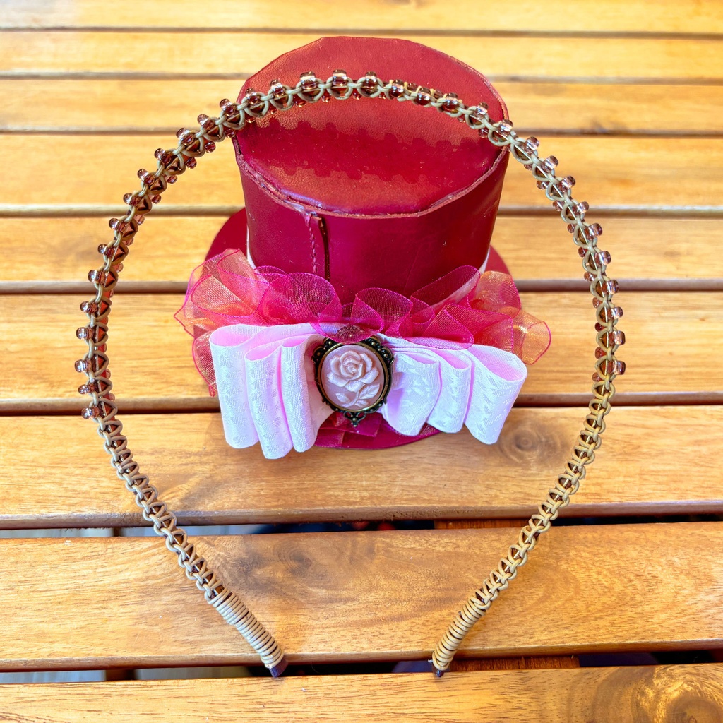 大正浪漫風ハットのカチューシャ