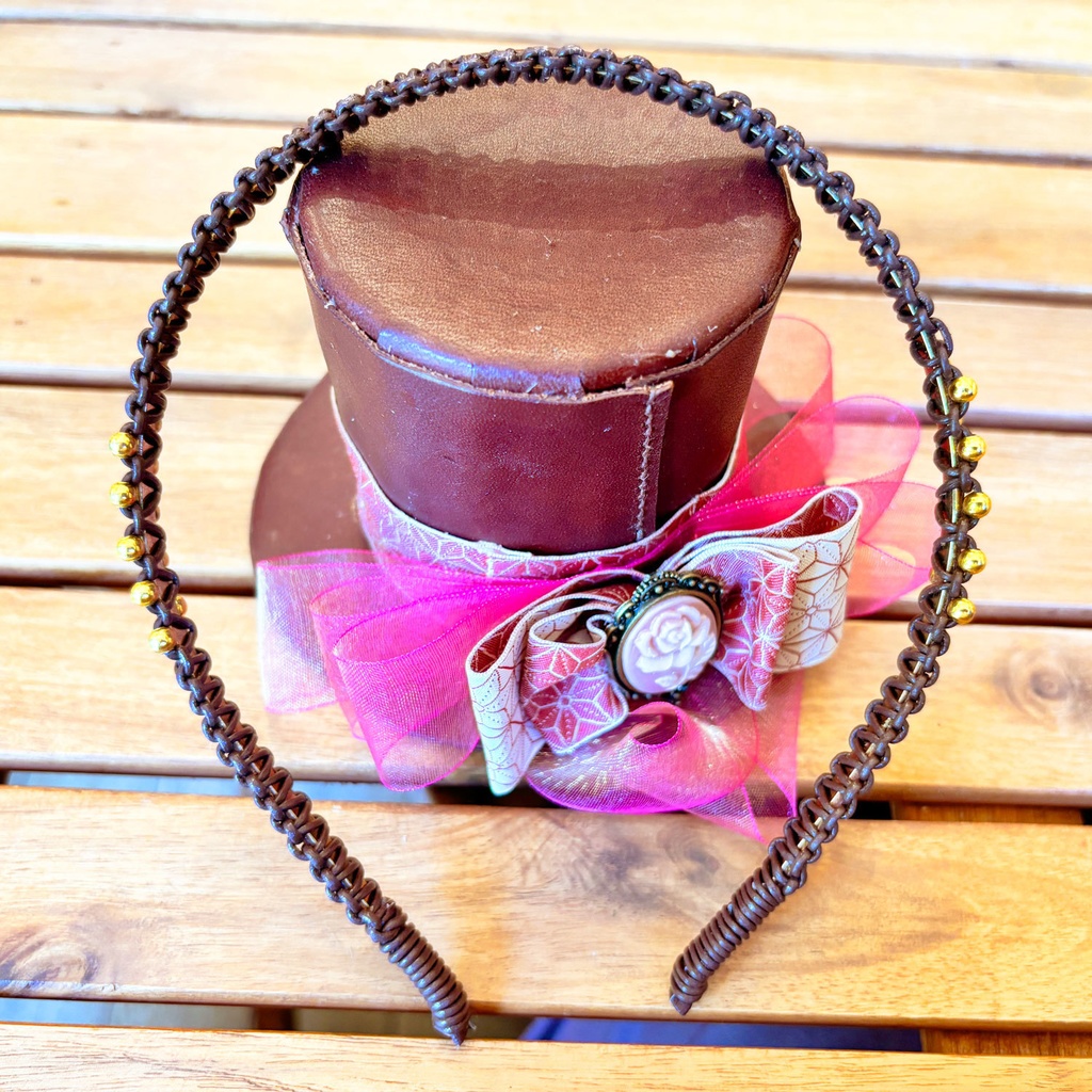 大正浪漫風ハットのカチューシャ