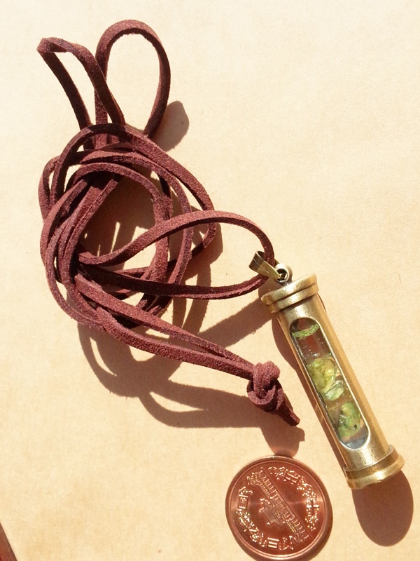 鉱石採集試験管【10・11・12月】ペンダント/革紐